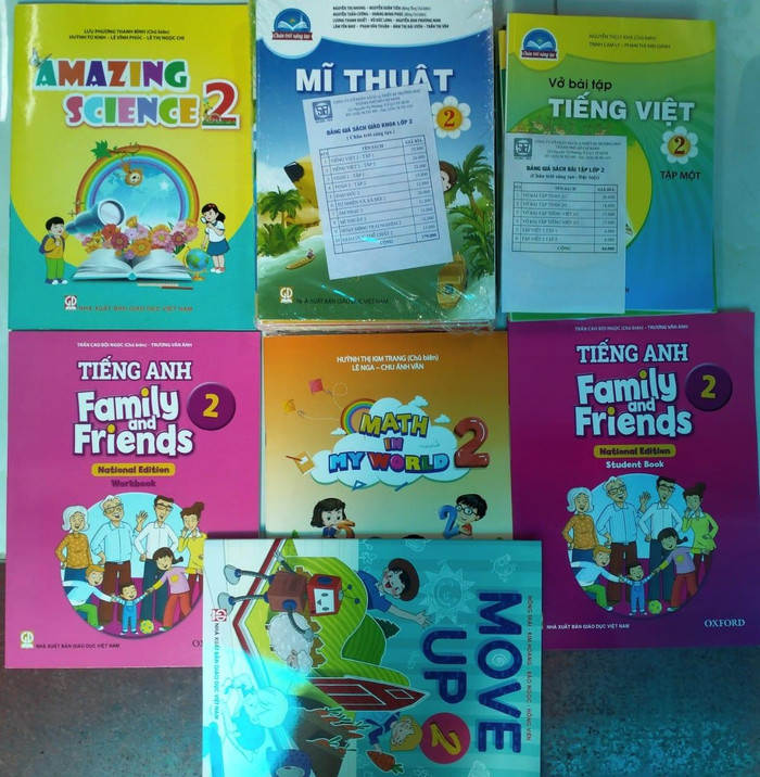 Có đến 5 quyển sách tham khảo tiếng Anh mà phụ huynh Trường Tiểu học Võ Thị Sáu cần mua cho học sinh lớp 2 (ảnh: P.L) Có đến 5 quyển sách tham khảo tiếng Anh mà phụ huynh Trường Tiểu học Võ Thị Sáu cần mua cho học sinh lớp 2 (ảnh: P.L)