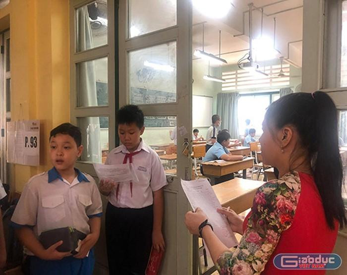 Học sinh lớp 5 tham dự khảo sát lớp 6 vào Trường trung học phổ thông chuyên Trần Đại Nghĩa những năm trước (ảnh minh họa: P.L)