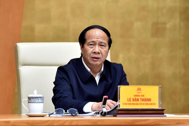 Phó Thủ tướng Lê Văn Thành chủ trì cuộc họp về các dự án kết cấu hạ tầng giao thông trong chương trình phục hồi kinh tế. Ảnh: VGP/Đức Tuân Phó Thủ tướng Lê Văn Thành chủ trì cuộc họp về các dự án kết cấu hạ tầng giao thông trong chương trình phục hồi kinh tế. Ảnh: VGP/Đức Tuân
