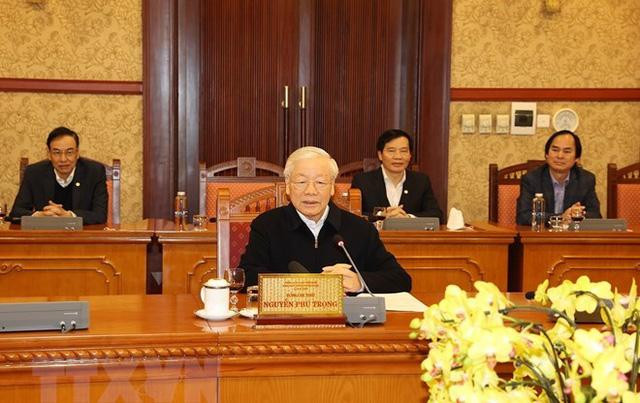 Tổng Bí thư Nguyễn Phú Trọng: "Chỉ là một việc tổ chức Tết nhưng có thể rút ra được những kinh nghiệm rất quý". Ảnh TTXVN Tổng Bí thư Nguyễn Phú Trọng: "Chỉ là một việc tổ chức Tết nhưng có thể rút ra được những kinh nghiệm rất quý". Ảnh TTXVN