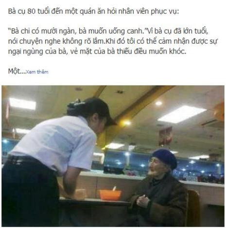 Câu chuyện thấm đẫm tình người này đã dành được nhiều chia sẻ từ cộng đồng mạng Câu chuyện thấm đẫm tình người này đã dành được nhiều chia sẻ từ cộng đồng mạng