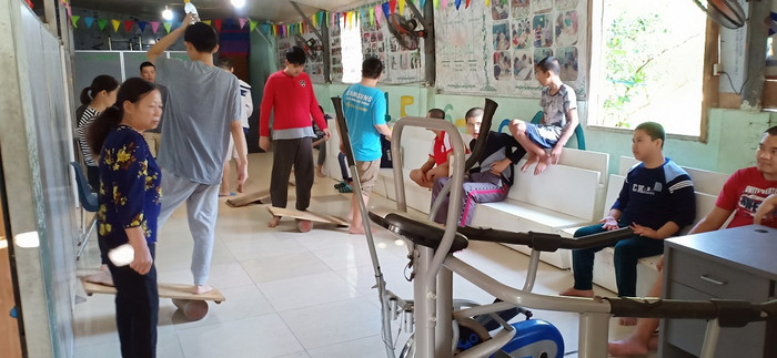 Trẻ khuyết tật học tập và sinh hoạt tại cơ sở 2 Trung tâm Phúc Tuệ (Ảnh:V.N) Trẻ khuyết tật học tập và sinh hoạt tại cơ sở 2 Trung tâm Phúc Tuệ (Ảnh:V.N)