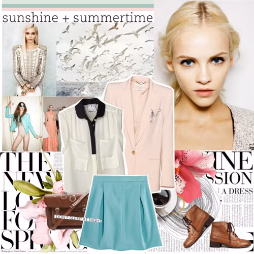 Sự nhẹ nhàng, duyên dáng của pastel giúp làm tan biến vẻ cứng nhắc của những trang phục công sở, khiến chúng hài hòa, mềm mại hơn nhưng vẫn không làm mất đi vẻ lịch sự cần có.