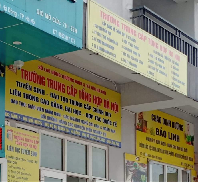 Trụ sở của trường Trung cấp Tổng hợp Hà Nội (Ảnh:V.N) Trụ sở của trường Trung cấp Tổng hợp Hà Nội (Ảnh:V.N)