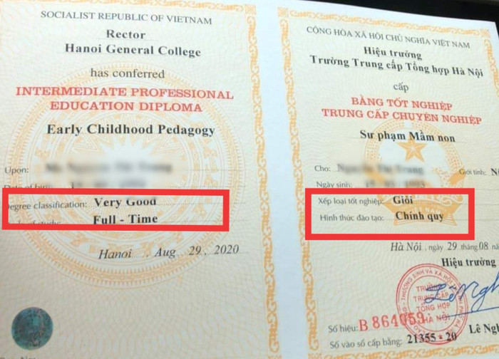 Người học đăng ký học vài tuần, vài tháng là có ngay bằng trung cấp chính quy (Ảnh:V.N)