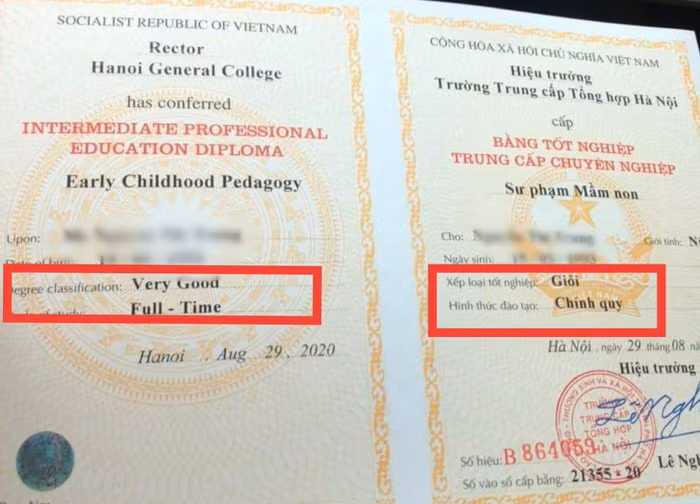 Người học đăng ký học vài tuần, vài tháng là có ngay bằng trung cấp chính quy (Ảnh:V.N)