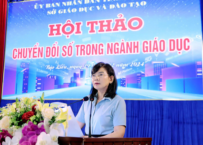 Bà Lâm Thị Sang - Giám đốc Sở Giáo dục và Đào tạo tỉnh Bạc Liêu. Ảnh: NVCC z5839444620593_764a2a9307a0882684c3da560db4f49e.jpg