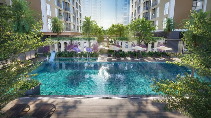 Bể bơi xanh mát trong nội khu TC3 - The Canopy Harmony là nơi cư dân được thỏa thích vui chơi, thư giãn mỗi ngày. 2.jpg