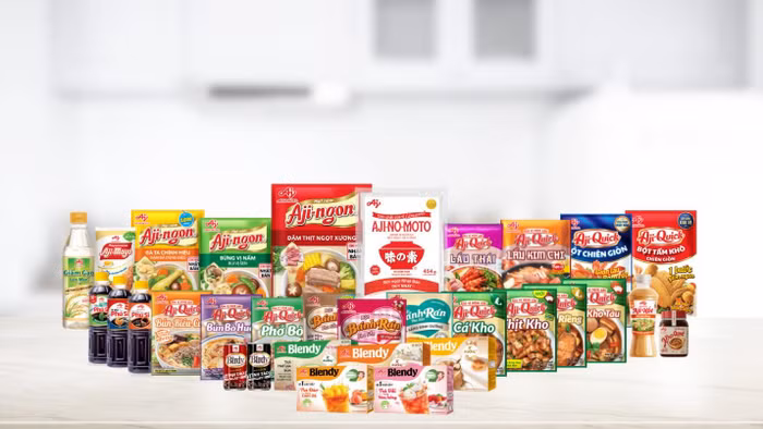 Ajinomoto Việt Nam sở hữu danh mục sản phẩm đa dạng với hơn 35 chủng loại.