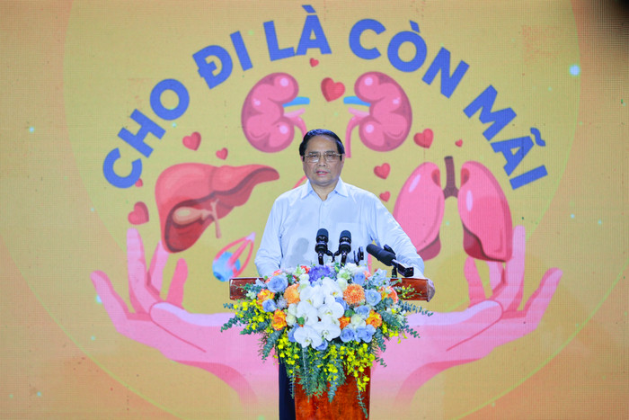 Thủ tướng Phạm Minh Chính: Đăng ký hiến tạng cứu người là tình yêu, nghĩa cử cao đẹp nhất. Ảnh: VGP/Nhật Bắc 1.jpg