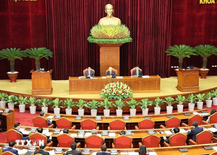 Phiên khai mạc Hội nghị Trung ương lần thứ chín, khóa XIII. (Ảnh: Trí Dũng/TTXVN) Phiên khai mạc Hội nghị Trung ương lần thứ chín, khóa XIII. (Ảnh: Trí Dũng/TTXVN)