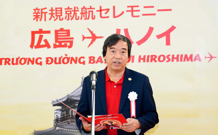 Ông Nguyễn Đức Thịnh, Phó Tổng giám đốc Vietjet cảm ơn sự hỗ trợ của chính quyền địa phương và các đối tác Nhật Bản. Photo 3.jpg