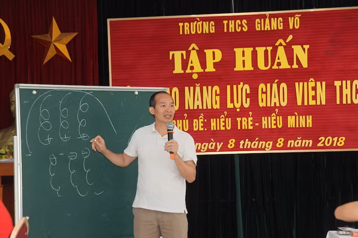 Phó Giáo sư, Tiến sĩ Lê Văn Hảo hướng dẫn các học viên thảo luận Phó Giáo sư, Tiến sĩ Lê Văn Hảo hướng dẫn các học viên thảo luận