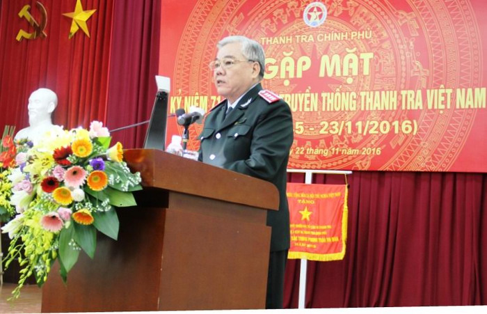 Tổng Thanh tra Chính phủ Phan Văn Sáu: "Ngành Thanh tra vẫn giữ vững và phát huy truyền thống tiếp tục có những đóng góp quan trọng trong quá trình phát triển đất nước". (Ảnh: HH/ Thanhtra.com.vn) Tổng Thanh tra Chính phủ Phan Văn Sáu: "Ngành Thanh tra vẫn giữ vững và phát huy truyền thống tiếp tục có những đóng góp quan trọng trong quá trình phát triển đất nước". (Ảnh: HH/ Thanhtra.com.vn)