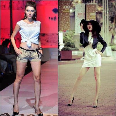 Khi catwalk hay trong những shot hình, chúng ta đều dễ dàng nhận thấy khuyết điểm này của Ngọc Quyên Khi catwalk hay trong những shot hình, chúng ta đều dễ dàng nhận thấy khuyết điểm này của Ngọc Quyên
