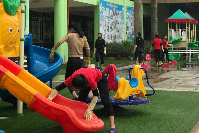 Các trường mầm non tư thục đứng trên bờ vực phá sản rất cần sự chia sẻ của cả xã hội (Ảnh:V.N) Các trường mầm non tư thục đứng trên bờ vực phá sản rất cần sự chia sẻ của cả xã hội (Ảnh:V.N)