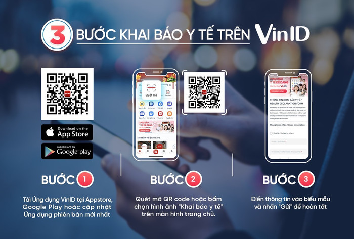 Chỉ cần mở ứng dụng VinID, người dùng đã có thể dễ dàng khai báo y tế qua vài bước đơn giản.
