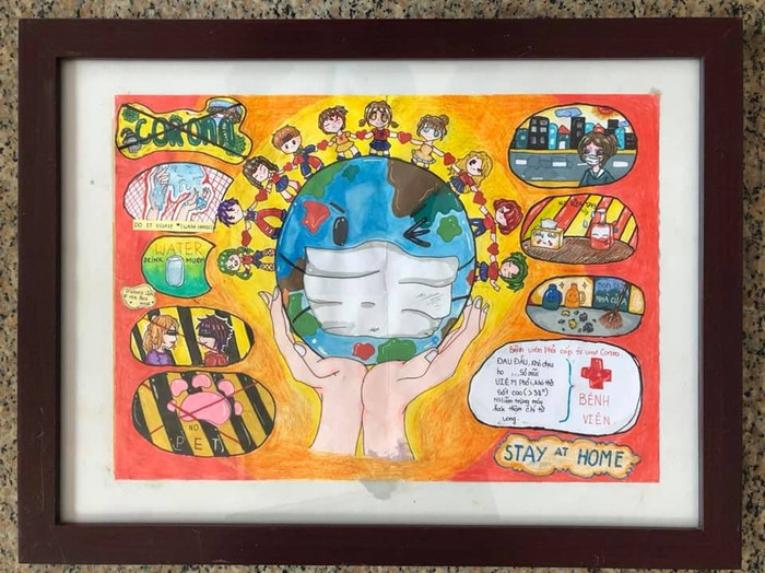 Bức tranh của học trò nhắn nhủ việc nên làm và không nên làm trong dịch Covid-19 Bức tranh của học trò nhắn nhủ việc nên làm và không nên làm trong dịch Covid-19
