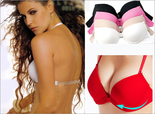 Mẫu áo lót với những miếng sillicon dày, vuông góc 90 độ giúp người đẹp tôn, đẩy ngực