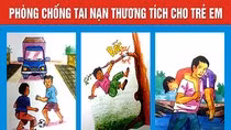 Pa nô tuyên truyền Phòng, chống tai nạn thương tích trẻ em tại thành phố Sóc Trăng. Ảnh: soctrang.gov.vn.