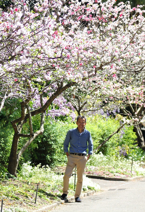 "Ngó mai, đào xứ lạ - nhớ hương sắc quê nhà" "Ngó mai, đào xứ lạ - nhớ hương sắc quê nhà"