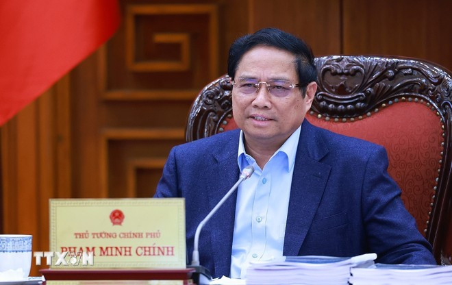 Thủ tướng Phạm Minh Chính phát biểu chỉ đạo. (Ảnh: Dương Giang/TTXVN) Thủ tướng Phạm Minh Chính phát biểu chỉ đạo. (Ảnh: Dương Giang/TTXVN)