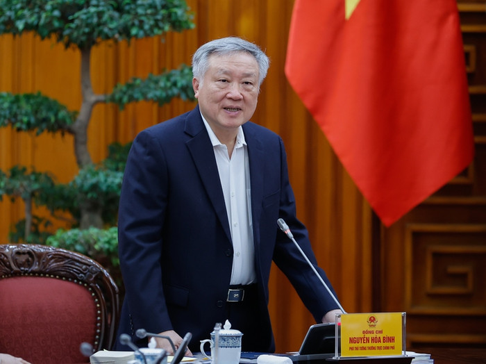 Phó Thủ tướng Thường trực Nguyễn Hòa Bình phát biểu. Ảnh: VGP/Nhật Bắc Phó Thủ tướng Thường trực Nguyễn Hòa Bình phát biểu. Ảnh: VGP/Nhật Bắc