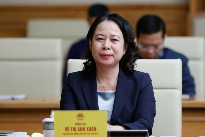 Phó Chủ tịch nước Võ Thị Ánh Xuân, Phó Chủ tịch thứ nhất Hội đồng, dự Phiên họp. Ảnh: VGP/Nhật Bắc Phó Chủ tịch nước Võ Thị Ánh Xuân, Phó Chủ tịch thứ nhất Hội đồng, dự Phiên họp. Ảnh: VGP/Nhật Bắc