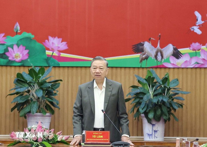 Tổng Bí thư Tô Lâm phát biểu chỉ đạo. (Ảnh: Thống Nhất/TTXVN) Tổng Bí thư Tô Lâm phát biểu chỉ đạo. (Ảnh: Thống Nhất/TTXVN)