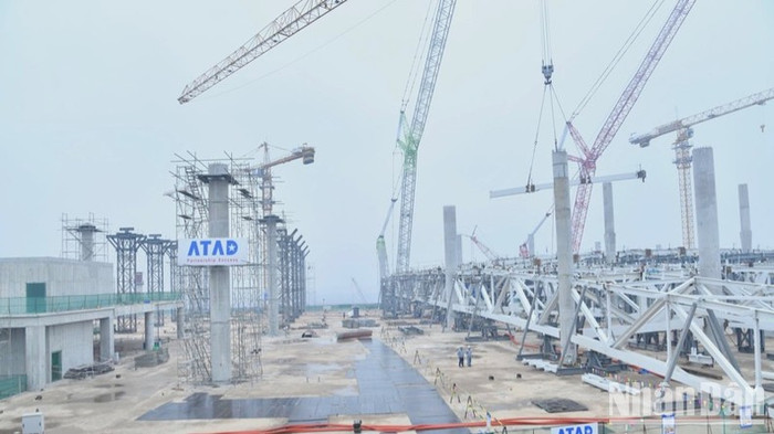 Công trường xây dựng Nhà ga hành khách Cảng hàng không quốc tế Long Thành. (Ảnh: Thanh Giang) Công trường xây dựng Nhà ga hành khách Cảng hàng không quốc tế Long Thành. (Ảnh: Thanh Giang)
