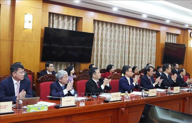 Các đại biểu tham dự buổi làm việc. Ảnh: Thống Nhất/TTXVN Các đại biểu tham dự buổi làm việc. Ảnh: Thống Nhất/TTXVN