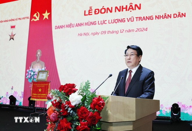 Chủ tịch nước Lương Cường phát biểu. (Ảnh: Lâm Khánh/ TTXVN) Chủ tịch nước Lương Cường phát biểu. (Ảnh: Lâm Khánh/ TTXVN)
