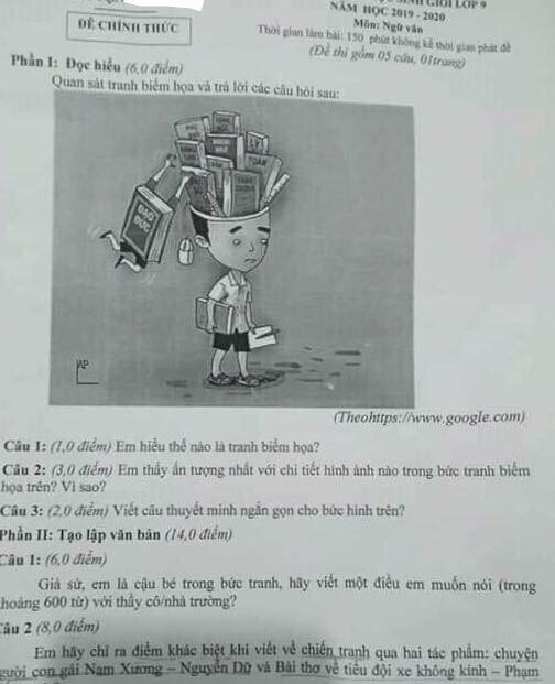 Đề thi học sinh giỏi Ngữ văn lớp 9 còn nhiều sạn. (Ảnh: Kim Hà) Đề thi học sinh giỏi Ngữ văn lớp 9 còn nhiều sạn. (Ảnh: Kim Hà)