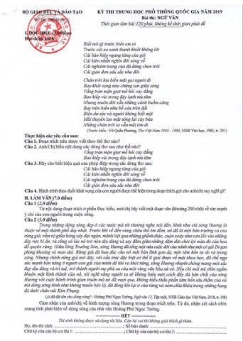 Đề thi chính thức 2019