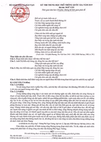 Đề thi chính thức 2019