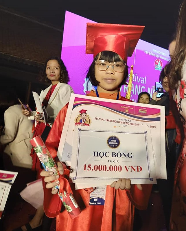 Học sinh Phan Minh Châu, lớp 5C1 - Giải Nhất khối 5.