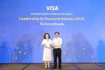 Techcombank đứng đầu toàn thị trường về doanh số thanh toán qua thẻ Visa