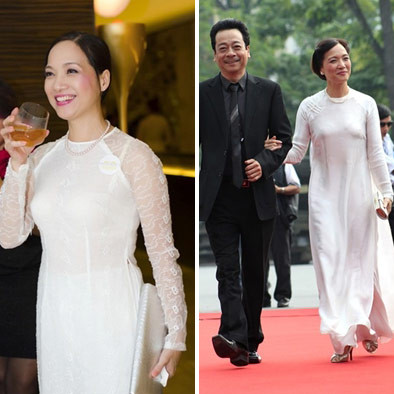 Chẳng cần màu mè, tà áo dài trắng cũng đủ giúp nữ nghệ sĩ này tỏa ánh hào quang