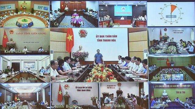 Lãnh đạo các địa phương phát biểu tại đầu cầu truyền hình trực tuyến - Ảnh: VGP/Đức Tuân Lãnh đạo các địa phương phát biểu tại đầu cầu truyền hình trực tuyến - Ảnh: VGP/Đức Tuân