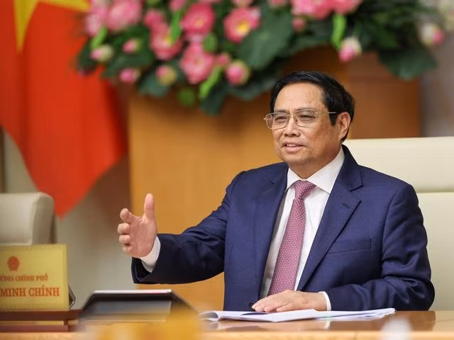 Thủ tướng nhấn mạnh tư tưởng của Chủ tịch Hồ Chí Minh “ngoại giao phải luôn luôn vì lợi ích dân tộc mà phục vụ” - Ảnh: VGP/Nhật Bắc