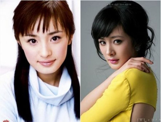 Dương Mịch Dương Mịch vốn là cô gái xinh đẹp tự nhiên nhưng không hiểu vì lý do nào cô vẫn cố gắng để trở nên xinh đẹp hơn. Hình ảnh hiện nay của Dương Mịch chắc chắn khiến các cư dân mạng càng sốc hơn khi khác khá nhiều so với ngày xưa. Nhiều ý kiến cho rằng Dương Mịch đã gọt mặt và nâng mũi cũng như bơm ngực quá đà trong vài năm trở lại đây.