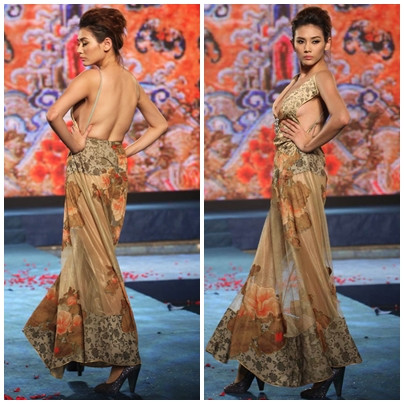 Đây không phải là lần đầu tiên Hoàng Yến diện chiếc áo khoét sâu, rộng, táo bạo như thế này trên sàn catwalk, nhưng nó vẫn khiến mọi người phải "giật mình" vì khoảng hở liều lĩnh. Đây không phải là lần đầu tiên Hoàng Yến diện chiếc áo khoét sâu, rộng, táo bạo như thế này trên sàn catwalk, nhưng nó vẫn khiến mọi người phải "giật mình" vì khoảng hở liều lĩnh.