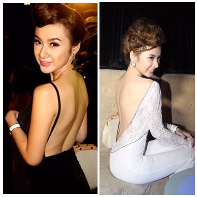 Dù vẫn còn nhỏ tuổi, nhưng Angela Phương Trinh vẫn đủ sức khiến mọi người "thót tim" với khoảng lưng trần gợi cảm của mình Dù vẫn còn nhỏ tuổi, nhưng Angela Phương Trinh vẫn đủ sức khiến mọi người "thót tim" với khoảng lưng trần gợi cảm của mình