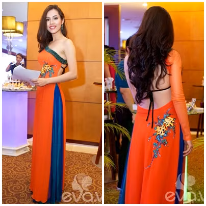 Sự kết hợp đầy táo bạo giữa áo dài, áo yếm của Hoàng My Sự kết hợp đầy táo bạo giữa áo dài, áo yếm của Hoàng My