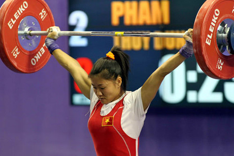 Thùy Dung đoạt HCB cử tạ. Ảnh: TNO