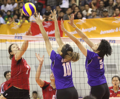 Lần thứ 6 liên tiếp bóng chuyền nữ Việt Nam chỉ giành HCB. Ảnh: TTXVN