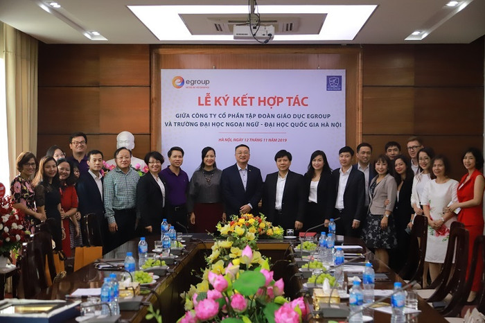 Sự hợp tác giữa Tập đoàn Egroup và Trường Đại học Ngoại ngữ - Đại học Quốc gia Hà Nội sẽ mở ra cơ hội lớn về đào tạo và việc làm cho sinh viên. Sự hợp tác giữa Tập đoàn Egroup và Trường Đại học Ngoại ngữ - Đại học Quốc gia Hà Nội sẽ mở ra cơ hội lớn về đào tạo và việc làm cho sinh viên.