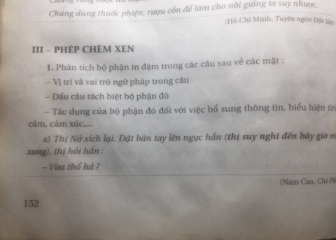 Phép chêm xen. (Ảnh do tác giả cung cấp) Phép chêm xen. (Ảnh do tác giả cung cấp)