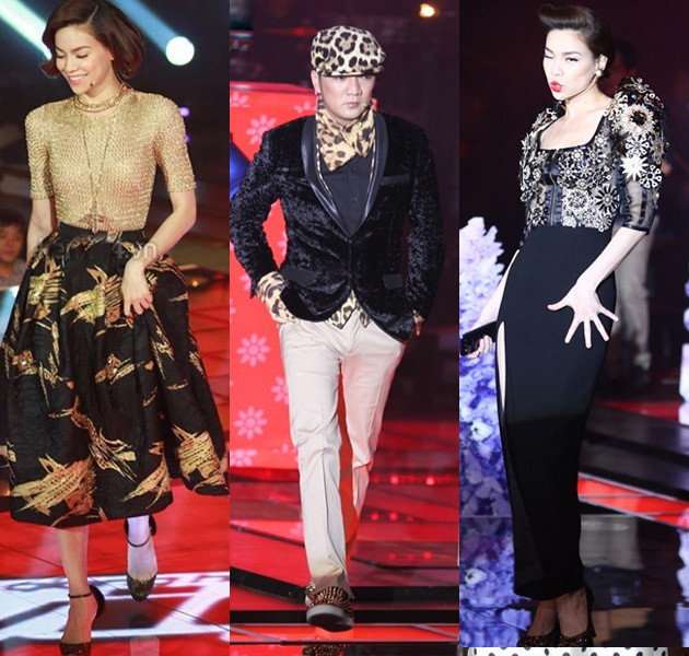 Trang phục của Hà Hồ thường độc, lạ. Đàm Vĩnh Hưng thì hết sức cầu kỳ. Trang phục của Hà Hồ thường độc, lạ. Đàm Vĩnh Hưng thì hết sức cầu kỳ.