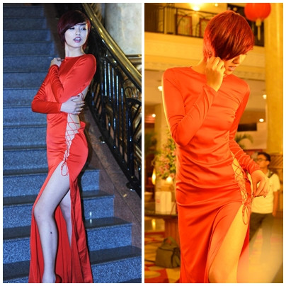 Hồng Quế cũng là một trong những chân dài thường xuyên 'quên' nội y của Vbiz